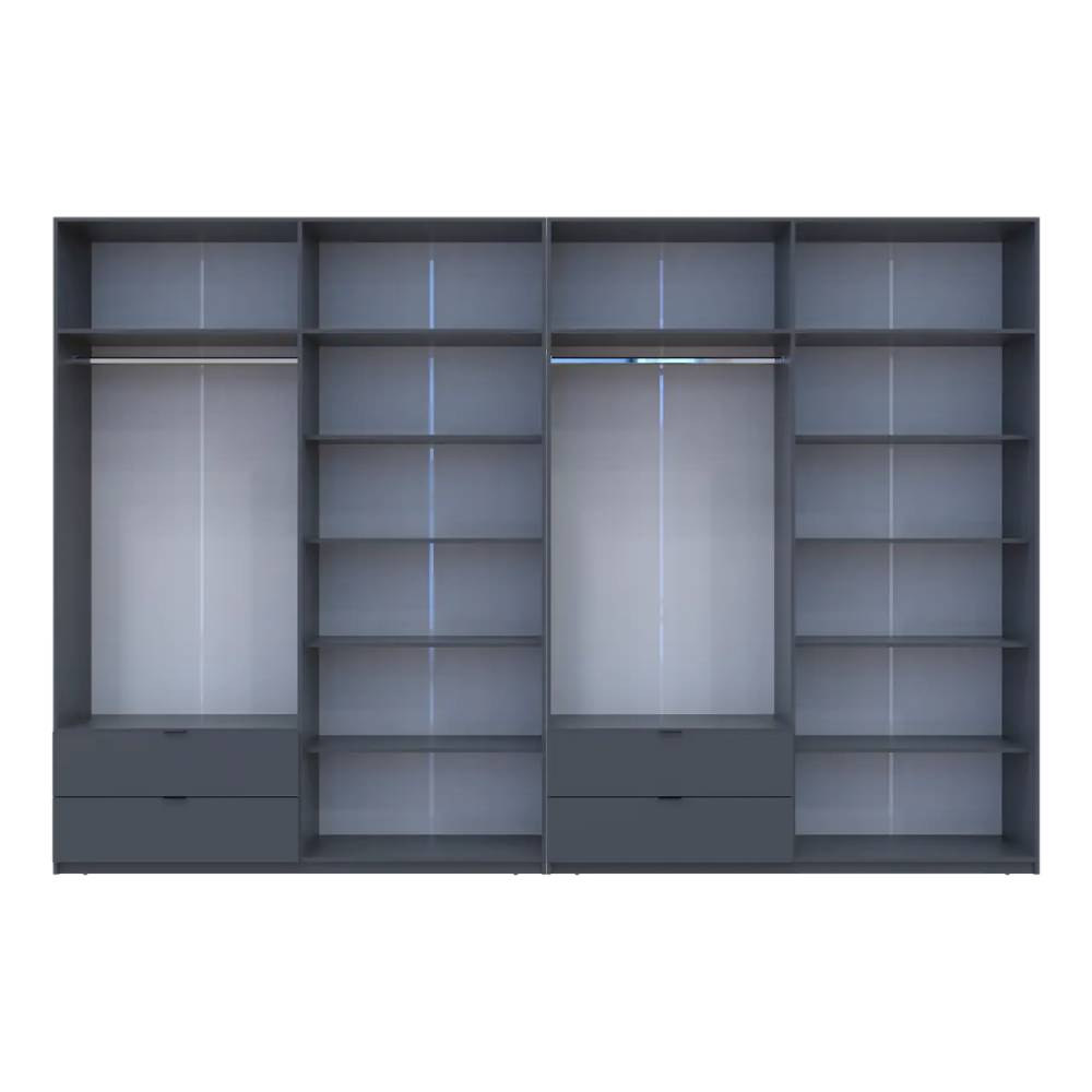 Шкаф для одежды Doros Лукас Графит 4+4 ДСП 360х50х240 DRS-011702 (42005145)