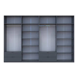 Шкаф для одежды Doros Лукас Графит 4+4 ДСП 360х50х240 DRS-011702 (42005145)