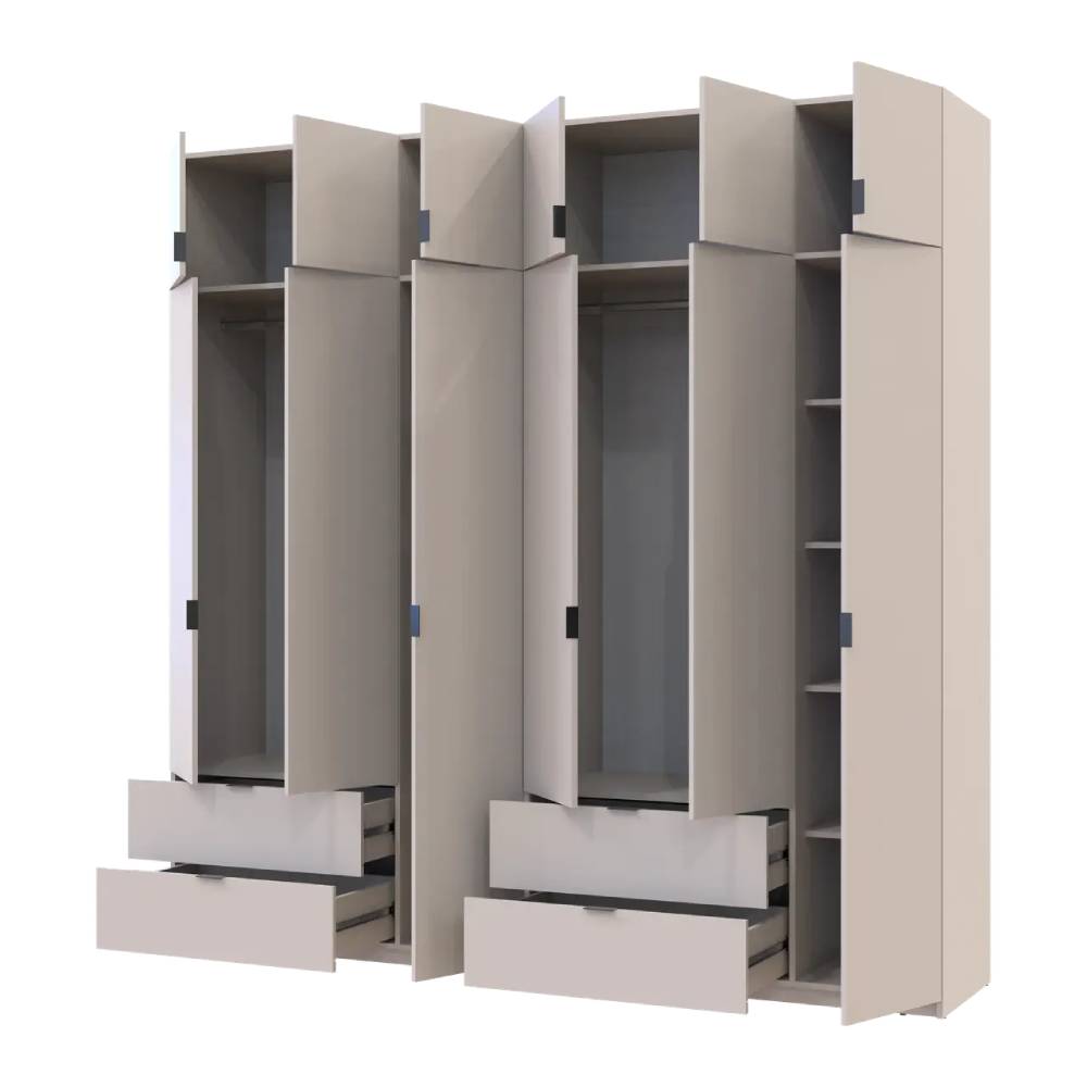 Шкаф для одежды Doros Лукас Кашемир 3+3 ДСП 240х50х240 DRS-011713 (42005108)