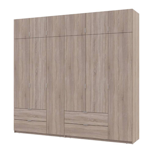 Шкаф для одежды Doros Лукас Дуб сонома 3+3 ДСП 255х50х240 DRS-011704 (42005111)