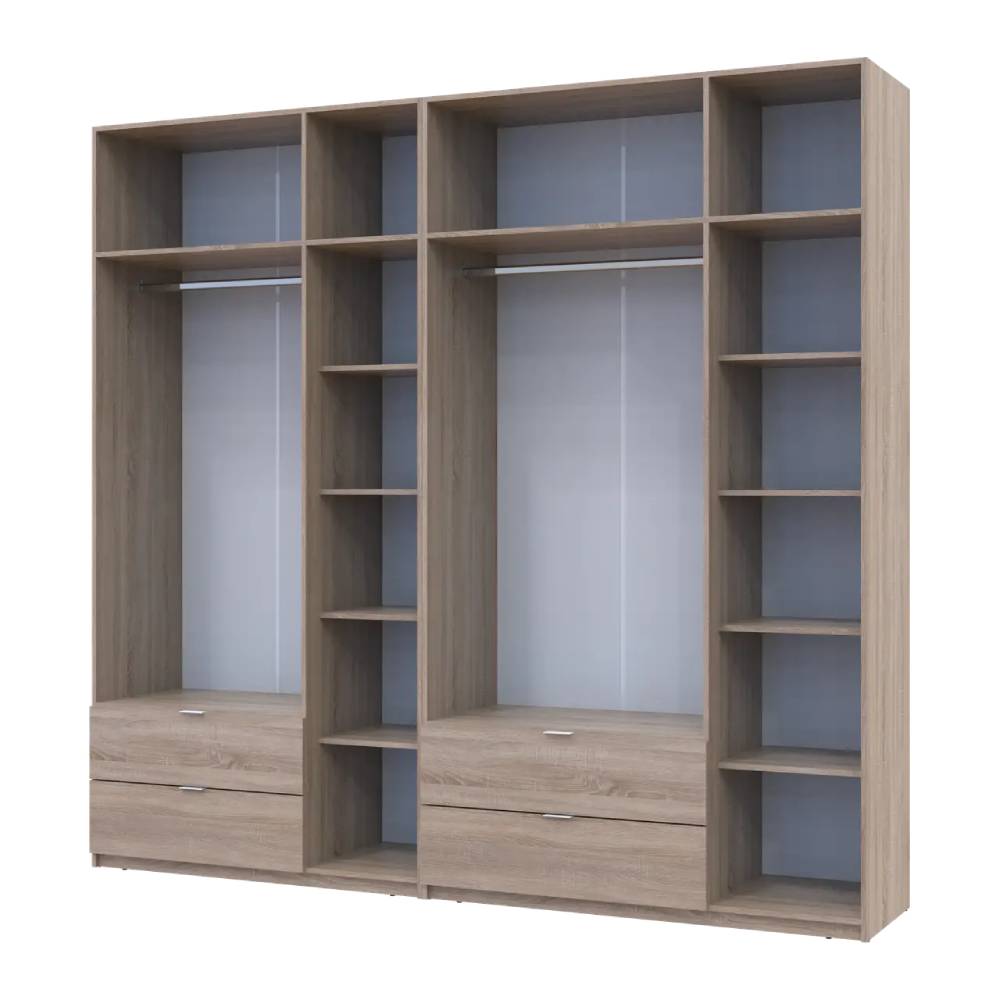 Шкаф для одежды Doros Лукас Дуб сонома 3+3 ДСП 255х50х240 DRS-011704 (42005111)