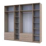 Шкаф для одежды Doros Лукас Дуб сонома 3+3 ДСП 255х50х240 DRS-011704 (42005111)