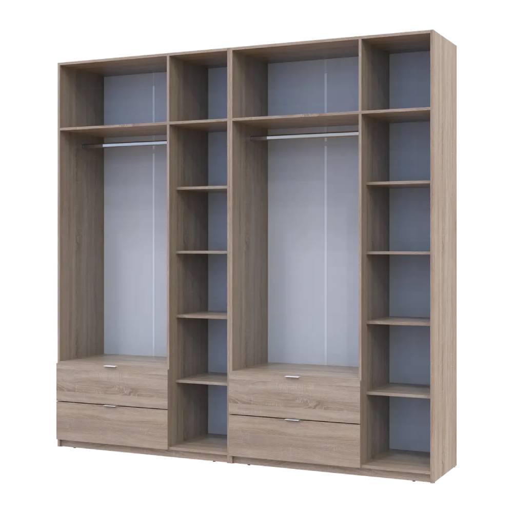 Шкаф для одежды Doros Лукас Дуб сонома 3+3 ДСП 240х50х240 DRS-011703 (42005107)