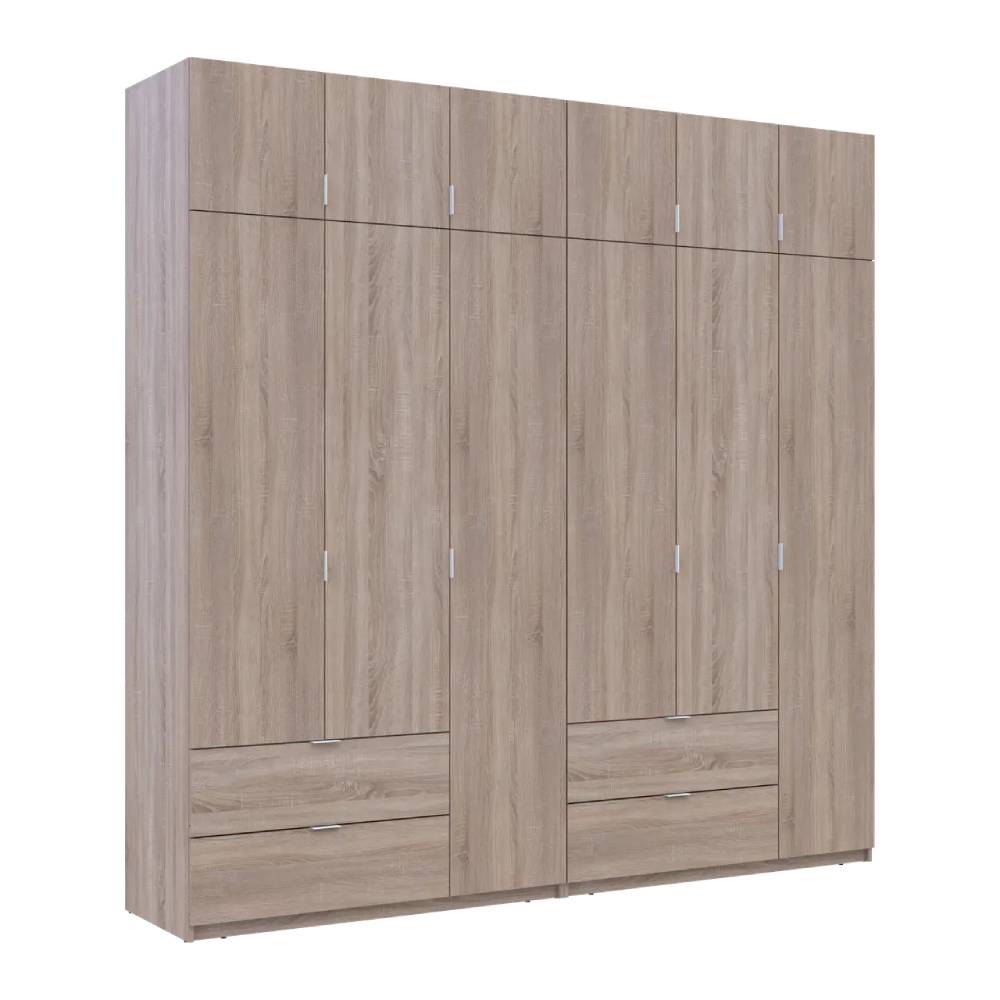 Шкаф для одежды Doros Лукас Дуб сонома 3+3 ДСП 240х50х240 DRS-011703 (42005107)