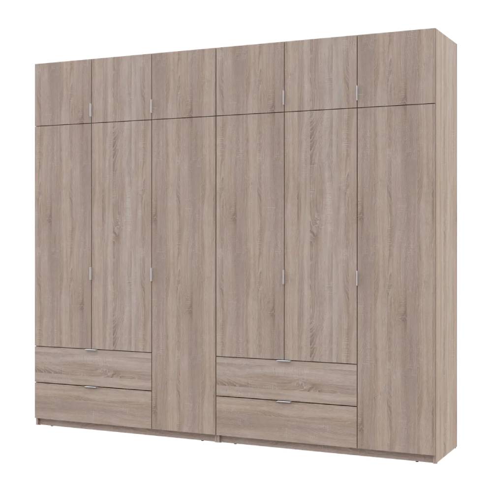 Шкаф для одежды Doros Лукас Дуб сонома 3+3 ДСП 270х50х240 DRS-011705 (42005115)