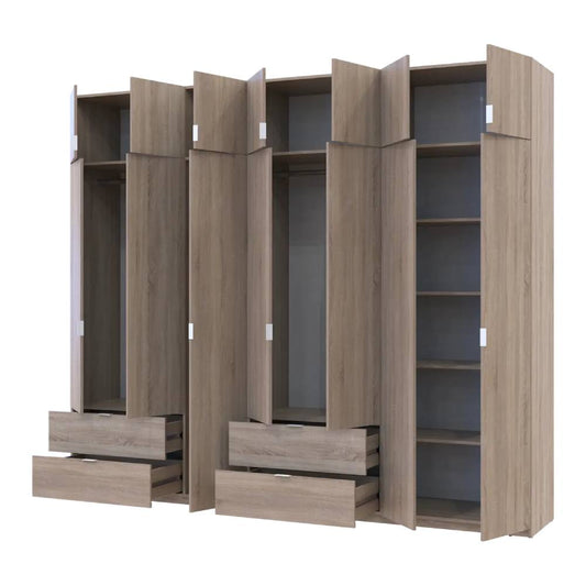 Шкаф для одежды Doros Лукас Дуб сонома 3+4 ДСП 280х50х240 DRS-011706 (42005119)