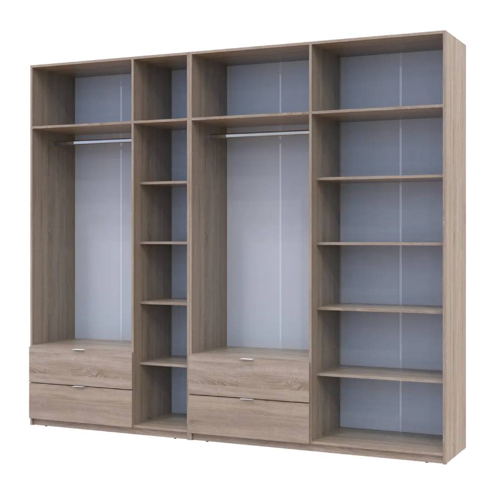 Шкаф для одежды Doros Лукас Дуб сонома 3+4 ДСП 280х50х240 DRS-011706 (42005119)