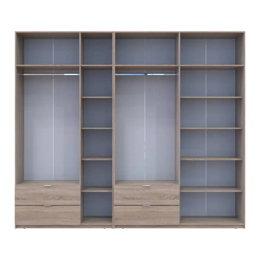 Шкаф для одежды Doros Лукас Дуб сонома 3+4 ДСП 280х50х240 DRS-011706 (42005119)