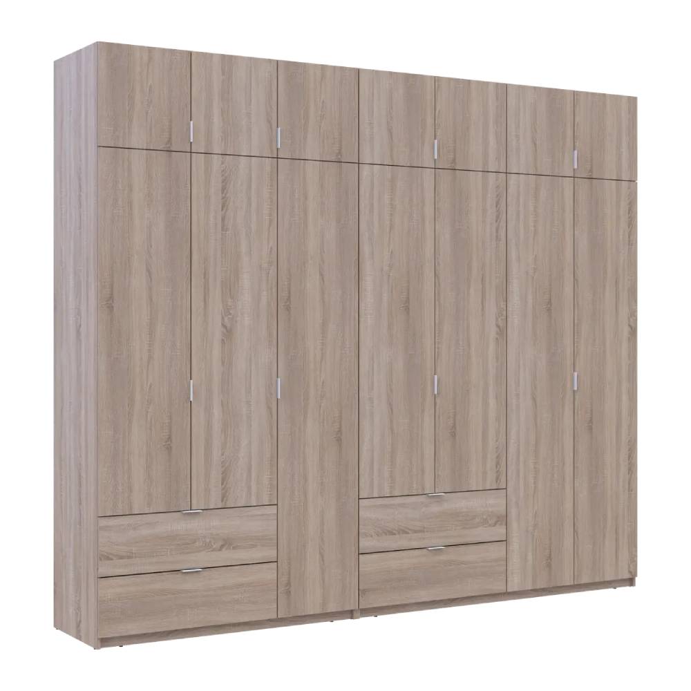 Шкаф для одежды Doros Лукас Дуб сонома 3+4 ДСП 280х50х240 DRS-011706 (42005119)