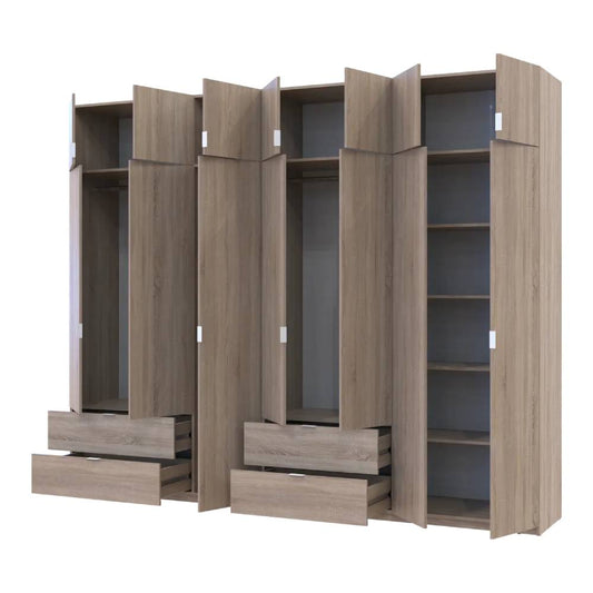 Шкаф для одежды Doros Лукас Дуб сонома 3+4 ДСП 295х50х240 DRS-011707 (42005123)