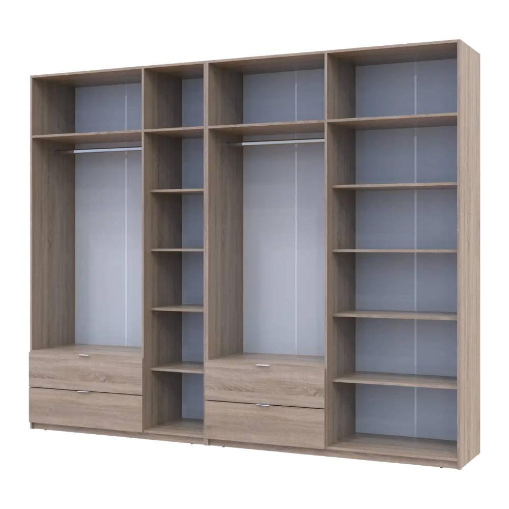 Шкаф для одежды Doros Лукас Дуб сонома 3+4 ДСП 295х50х240 DRS-011707 (42005123)