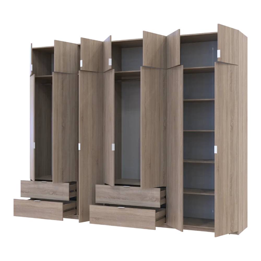 Шкаф для одежды Doros Лукас Дуб сонома 3+4 ДСП 300х50х240 DRS-011708 (42005131)