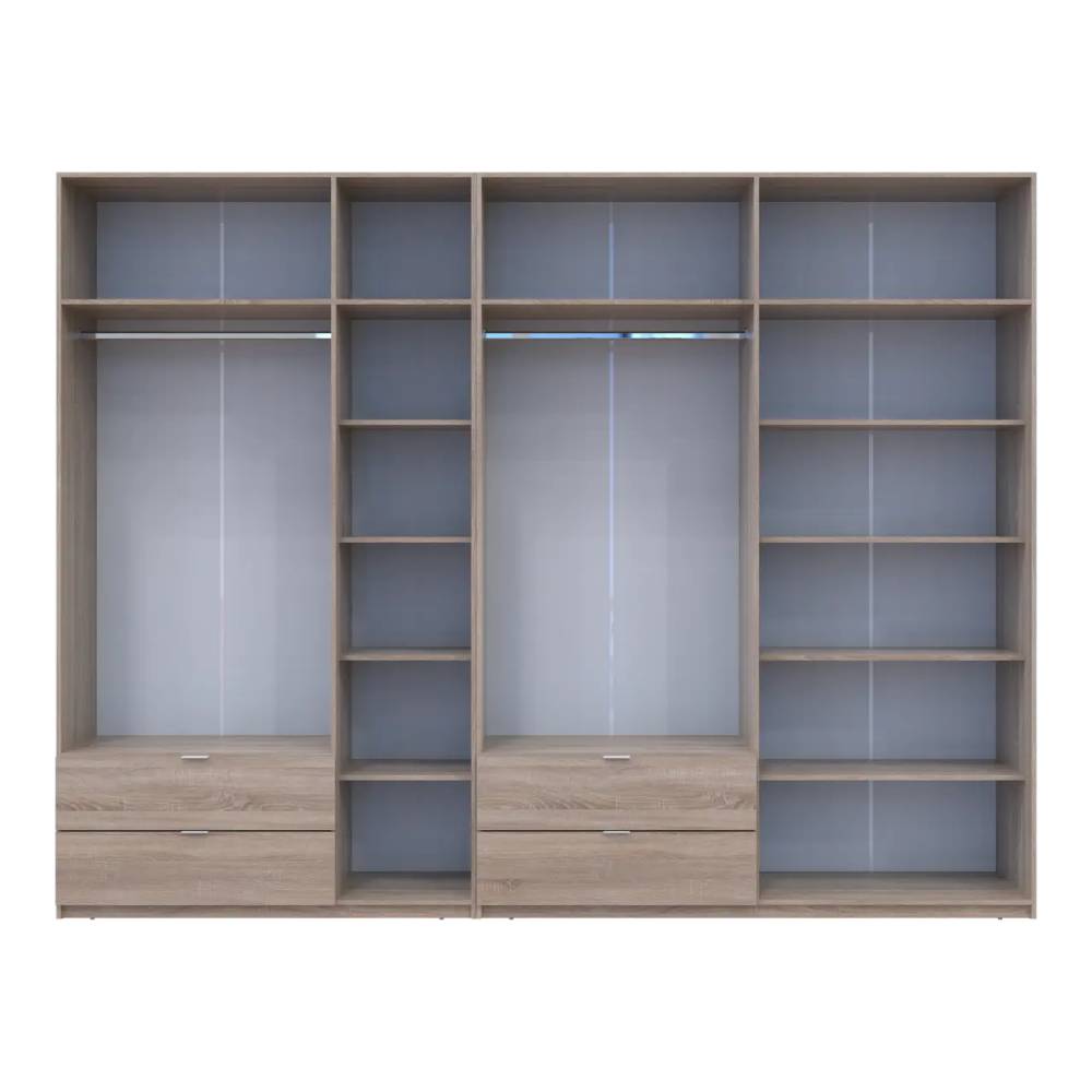 Шкаф для одежды Doros Лукас Дуб сонома 3+4 ДСП 315х50х240 DRS-011709 (42005135)