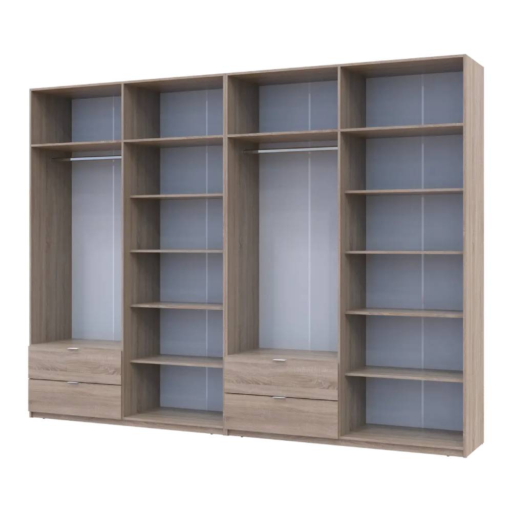 Шкаф для одежды Doros Лукас Дуб сонома 4+4 ДСП 320х50х240 DRS-011710 (42005127)