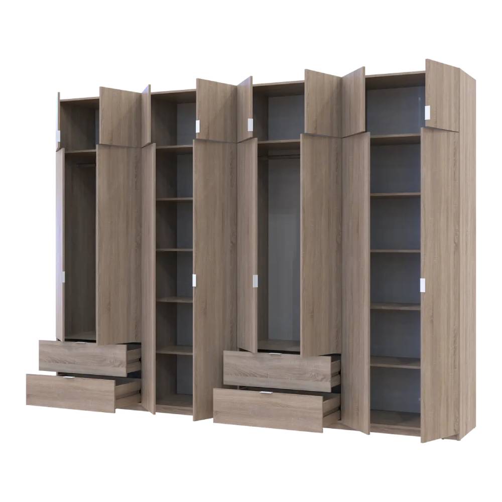 Шкаф для одежды Doros Лукас Дуб сонома 4+4 ДСП 320х50х240 DRS-011710 (42005127)