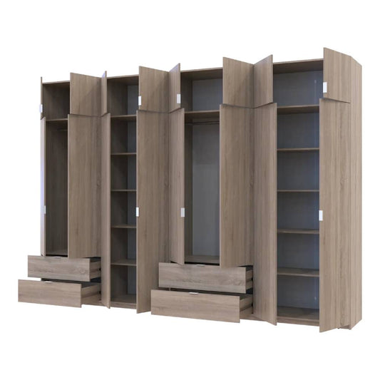 Шкаф для одежды Doros Лукас Дуб сонома 4+4 ДСП 340х50х240 DRS-011711 (42005139)