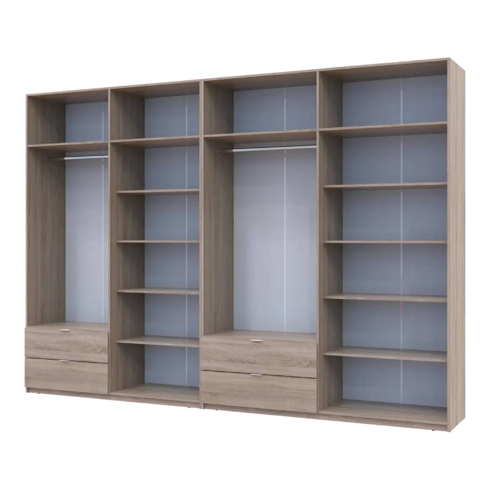 Шкаф для одежды Doros Лукас Дуб сонома 4+4 ДСП 340х50х240 DRS-011711 (42005139)