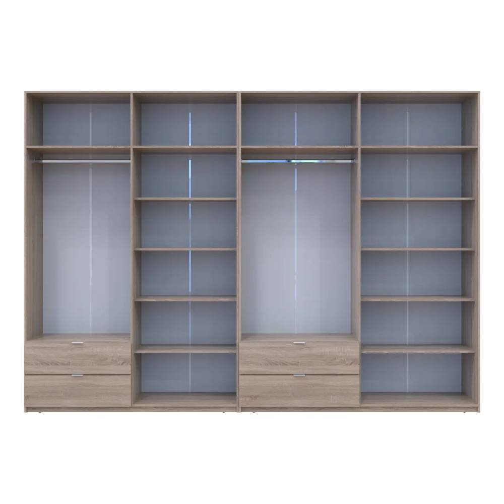 Шкаф для одежды Doros Лукас Дуб сонома 4+4 ДСП 340х50х240 DRS-011711 (42005139)