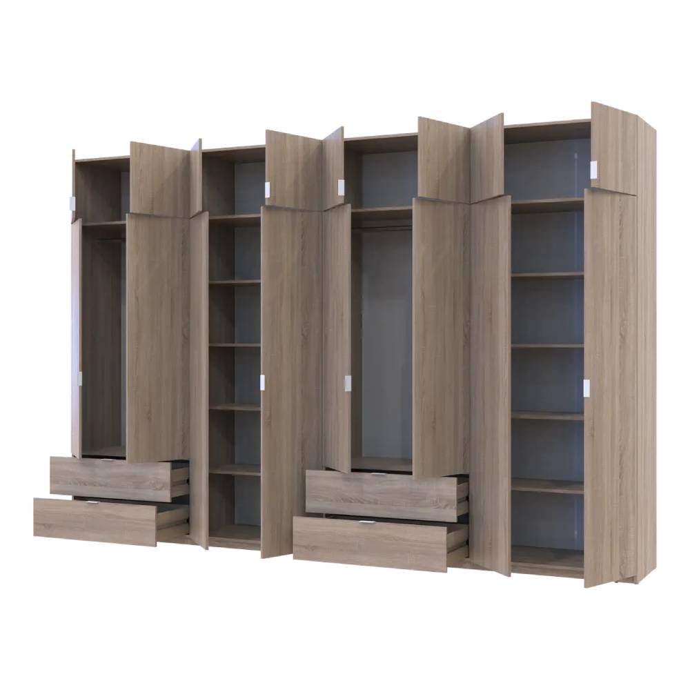 Шкаф для одежды Doros Лукас Дуб сонома 4+4 ДСП 360х50х240 DRS-011712 (42005143)