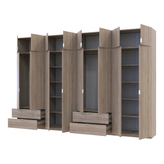 Шкаф для одежды Doros Лукас Дуб сонома 4+4 ДСП 360х50х240 DRS-011712 (42005143)