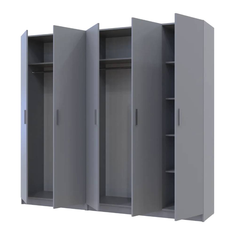 Шкаф для одежды Doros Промо Серый 2+3 ДСП 225х48х204 DRS-011628 (80737767)