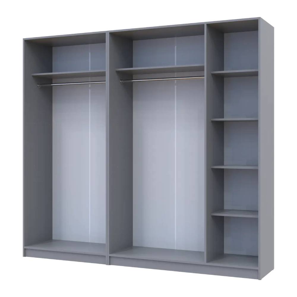 Шкаф для одежды Doros Промо Серый 2+3 ДСП 225х48х204 DRS-011628 (80737767)