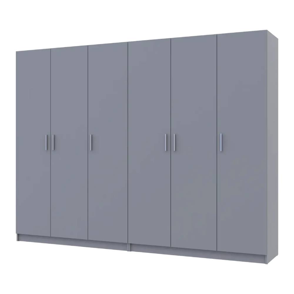 Шкаф для одежды Doros Промо Серый 3+3 ДСП 270х48х204 DRS-011629 (80737768)