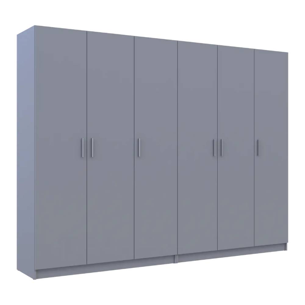 Шкаф для одежды Doros Промо Серый 3+3 ДСП 270х48х204 DRS-011629 (80737768)