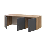 Антресоль Doros Ронди Дуб Артизан/Графит 3 ДСП 121х52х41 DRS-011605 (80737822)