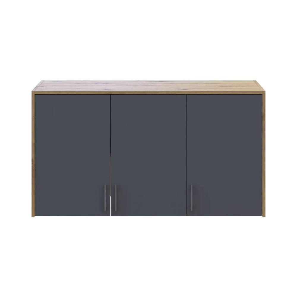 Антресоль высокая Doros Ронди Дуб Артизан/Графит 3 ДСП 121х52х65 (DRS-011906)