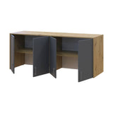 Антресоль высокая Doros Ронди Дуб Артизан/Графит 4 ДСП 160х52х65 (DRS-011907)