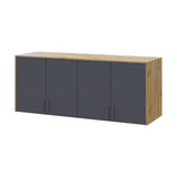 Антресоль высокая Doros Ронди Дуб Артизан/Графит 4 ДСП 160х52х65 (DRS-011907)