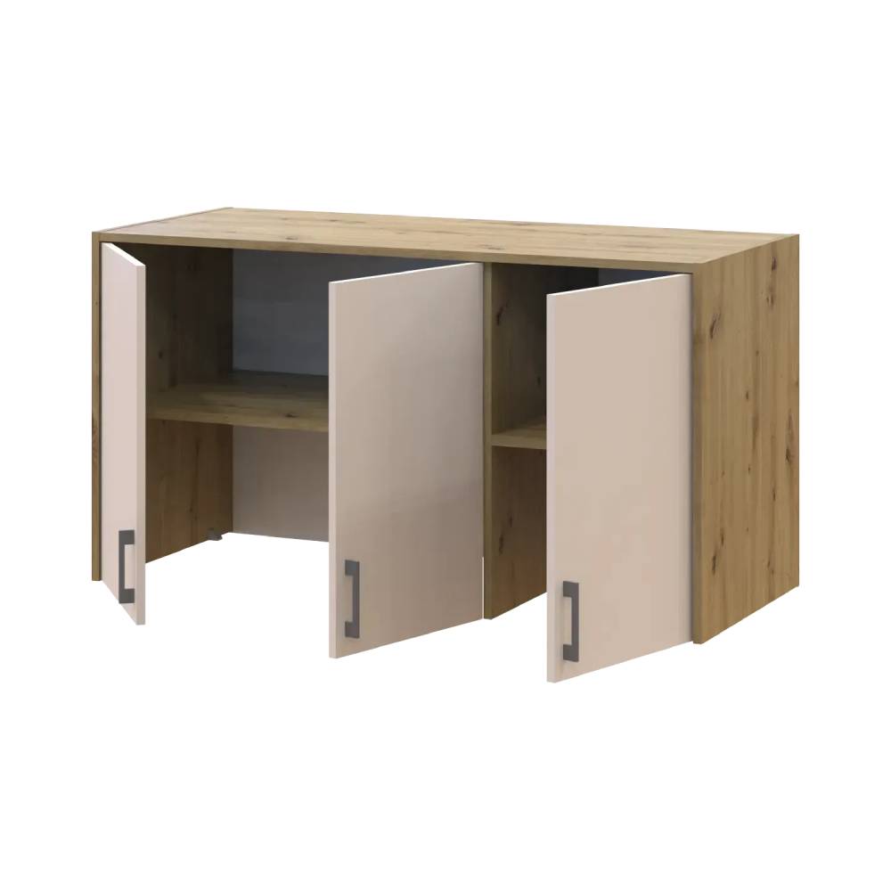 Антресоль высокая Doros Ронди Дуб Артизан/Кашемир 3 ДСП 121х52х65 (DRS-011909)