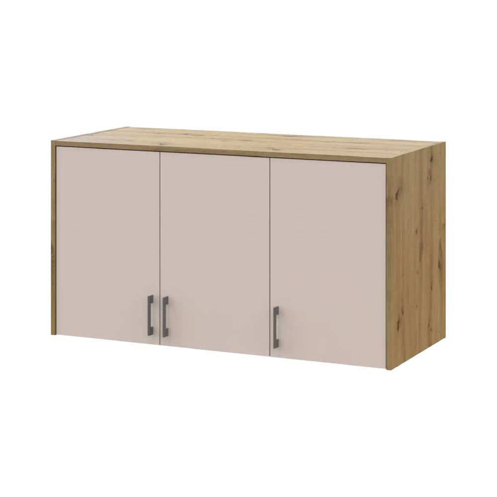 Антресоль высокая Doros Ронди Дуб Артизан/Кашемир 3 ДСП 121х52х65 (DRS-011909)