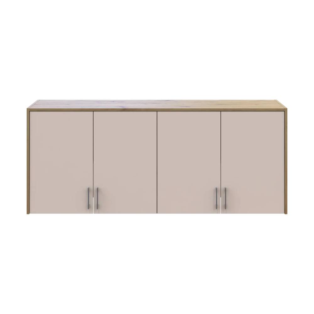 Антресоль высокая Doros Ронди Дуб Артизан/Кашемир 4 ДСП 160х52х65 (DRS-011910)