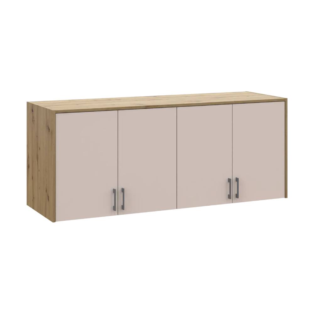 Антресоль высокая Doros Ронди Дуб Артизан/Кашемир 4 ДСП 160х52х65 (DRS-011910)