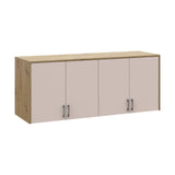 Антресоль высокая Doros Ронди Дуб Артизан/Кашемир 4 ДСП 160х52х65 (DRS-011910)