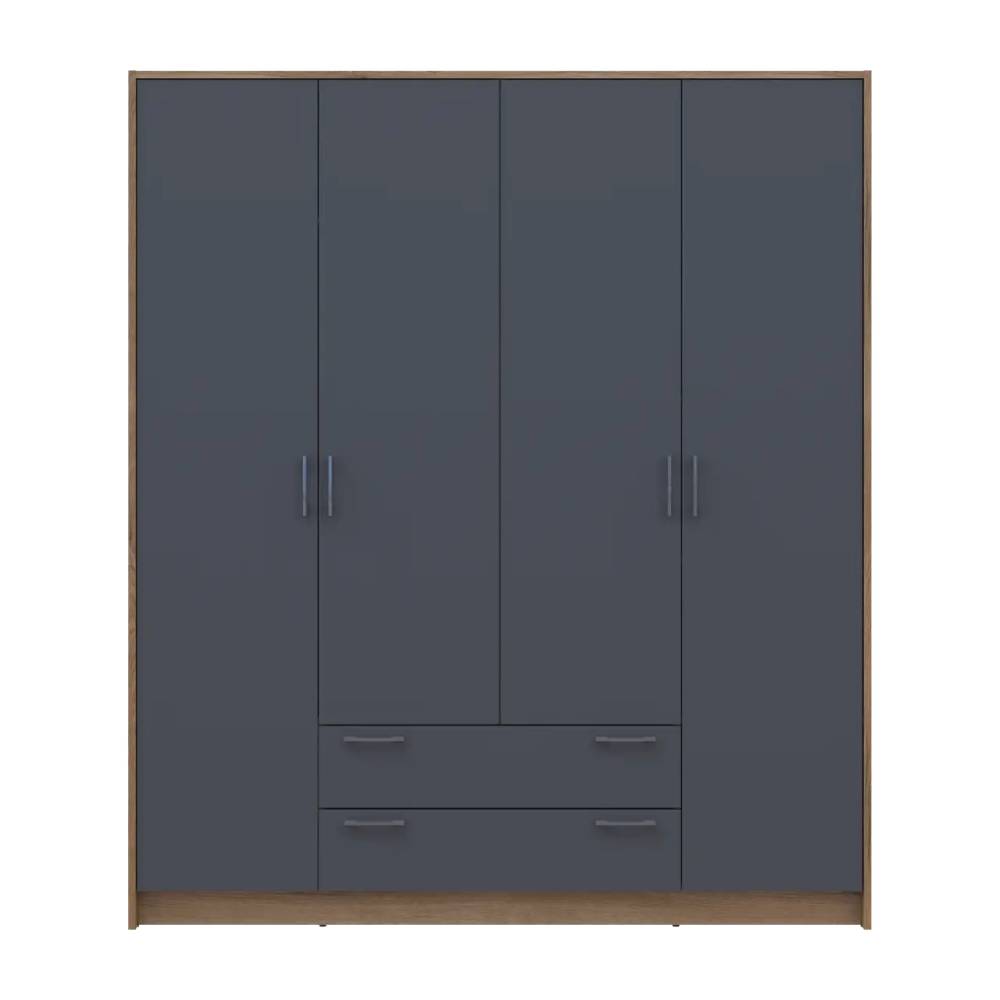 Шкаф для одежды Doros Ронди Дуб Артизан/Графит 4ДСП 160х52х195 DRS-011659 (80737824)