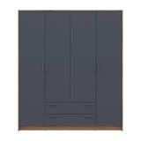 Шкаф для одежды Doros Ронди Дуб Артизан/Графит 4ДСП 160х52х195 DRS-011659 (80737824)