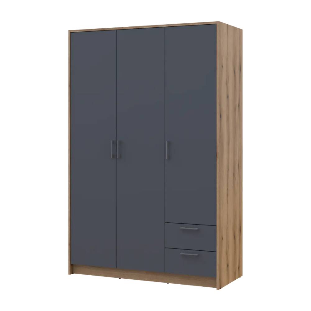 Шкаф для одежды Doros Ронди Дуб Артизан/Графит 3ДСП 121х52х195 DRS-011658 (80737814)