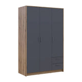 Шкаф для одежды Doros Ронди с антресолью Дуб Артизан/Графит 3ДСП 121х52х236 DRS-011664 (80737818)