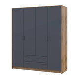 Шкаф для одежды Doros Ронди Дуб Артизан/Графит 4ДСП 160х52х195 DRS-011659 (80737824)