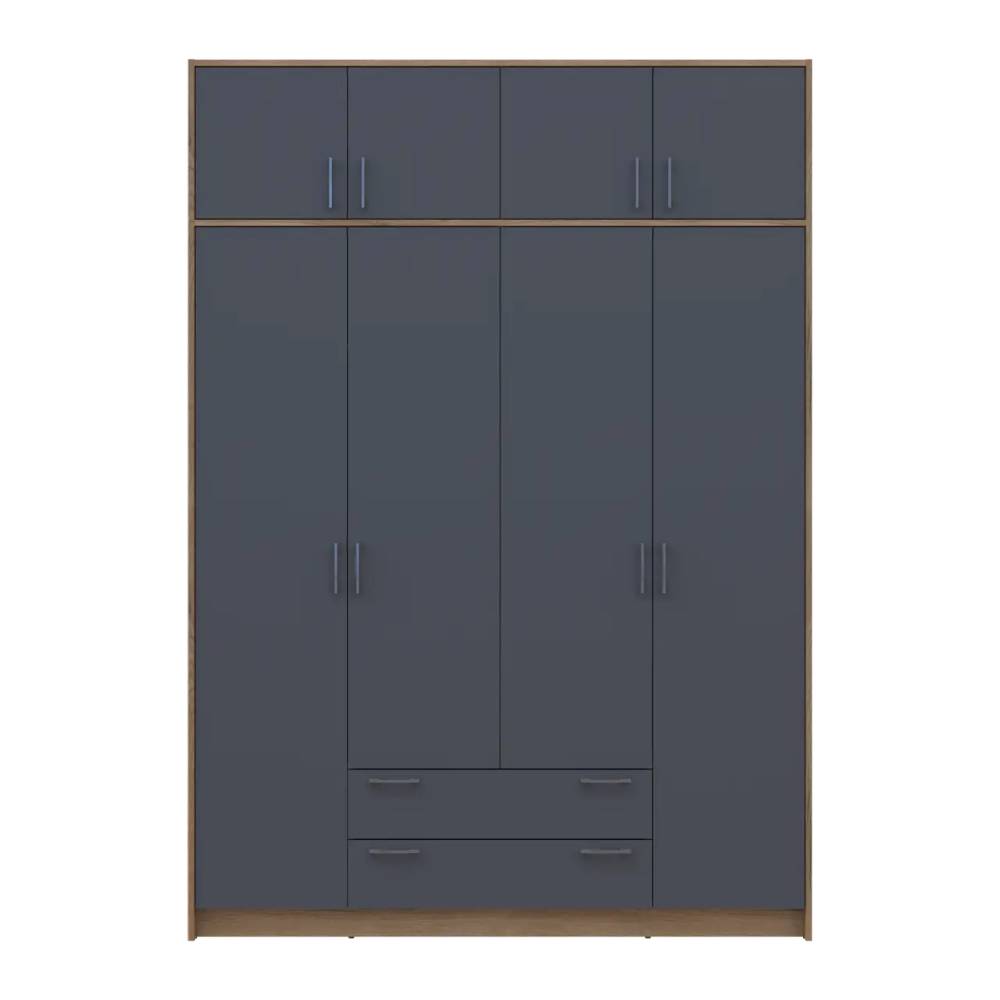 Шкаф для одежды Doros Ронди с антресолью Дуб Артизан/Графит 4ДСП 160х52х236 DRS-011665 (80737828)