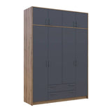 Шкаф для одежды Doros Ронди с антресолью Дуб Артизан/Графит 4ДСП 160х52х236 DRS-011665 (80737828)