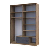 Шкаф для одежды Doros Ронди с антресолью Дуб Артизан/Графит 4ДСП 160х52х236 DRS-011665 (80737828)