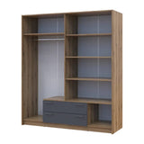 Шкаф для одежды Doros Ронди Дуб Артизан/Графит 4ДСП 160х52х195 DRS-011659 (80737824)