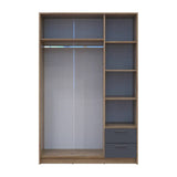 Шкаф для одежды Doros Ронди Дуб Артизан/Графит 3ДСП 121х52х195 DRS-011658 (80737814)