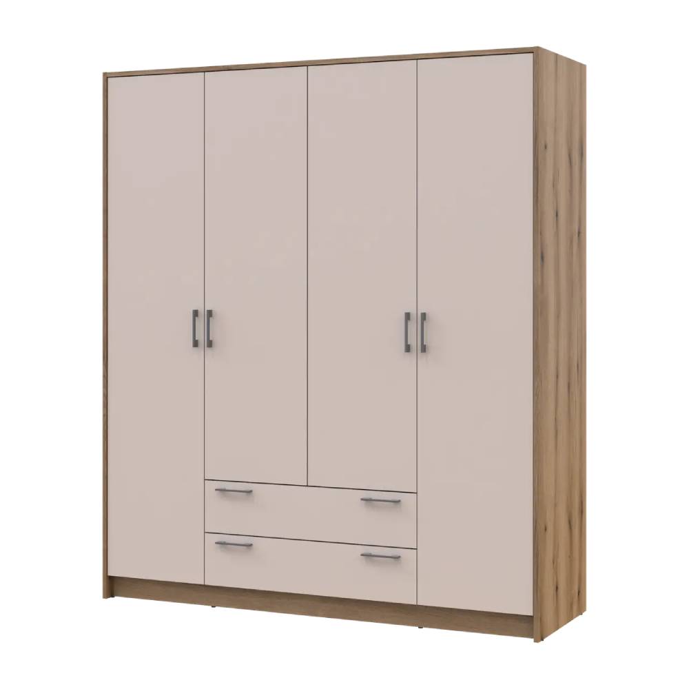 Шкаф для одежды Doros Ронди Дуб Артизан/Кашемир 4ДСП 160х52х195 DRS-011662 (80737825)