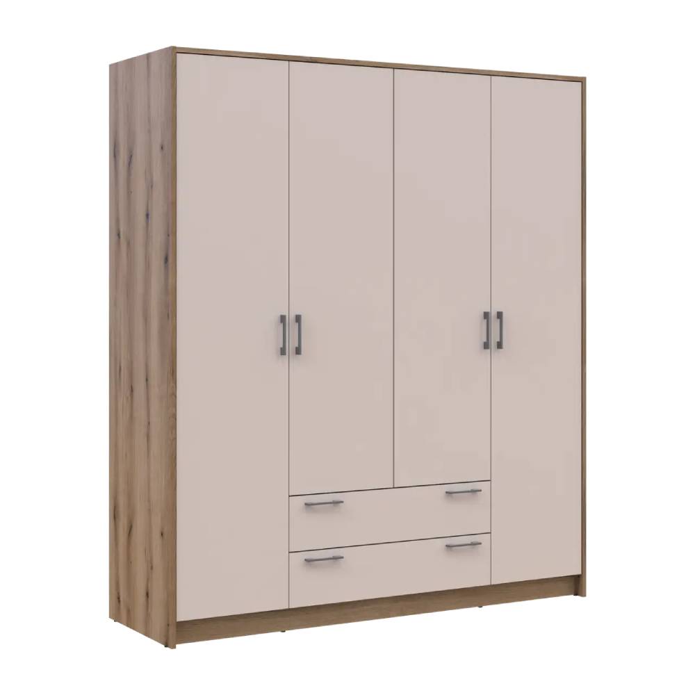 Шкаф для одежды Doros Ронди Дуб Артизан/Кашемир 4ДСП 160х52х195 DRS-011662 (80737825)