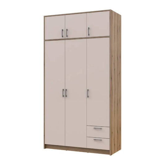 Шкаф для одежды Doros Ронди с антресолью Дуб Артизан/Кашемир 3ДСП 121х52х236 DRS-011667 (80737819)